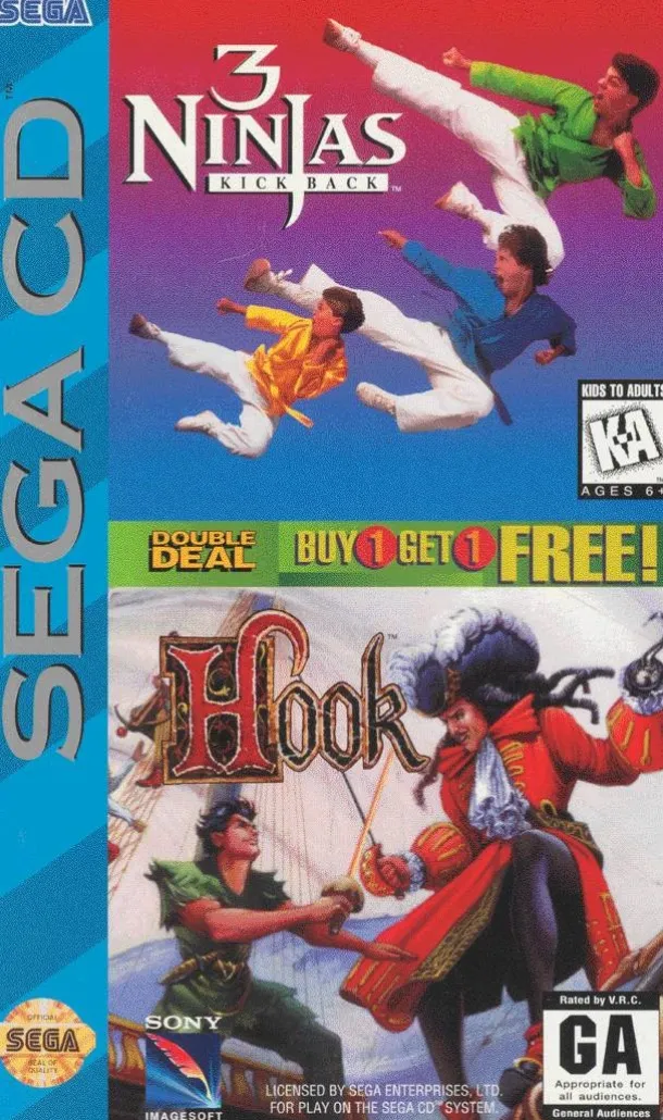 3 NINJAS KICK BACK/HOOK - SEGA CD GAME