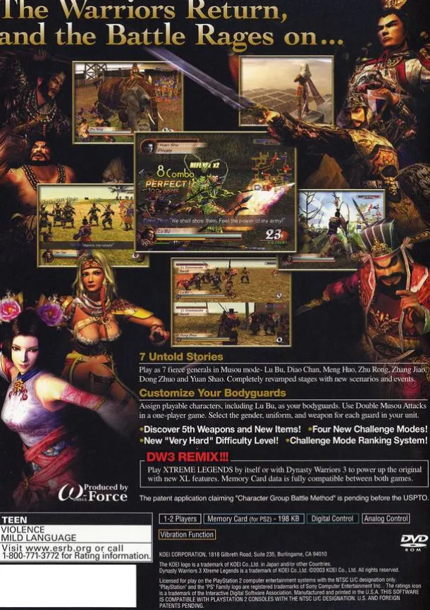 Dynasty Warriors 3 Xtreme Legends