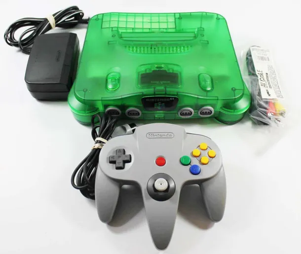 Jungle Green Nintendo 64 System - Gray Controller