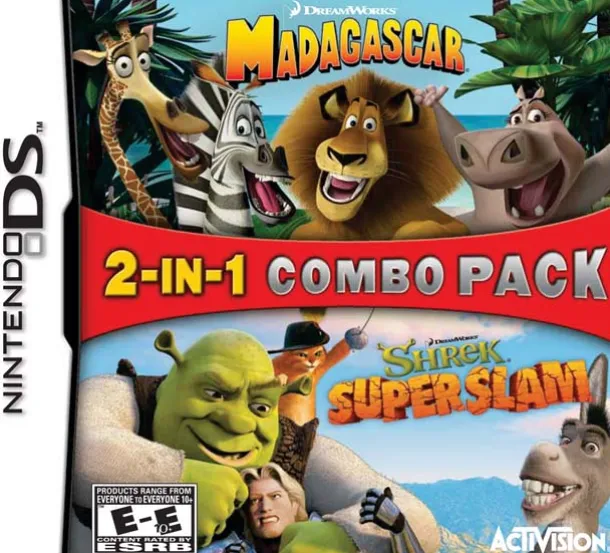 Madagascar / Shrek SuperSlam -- 2-in-1 Combo Pack DS Game