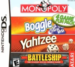 Monopoly / Boggle / Yahtzee / Battleship DS Game
