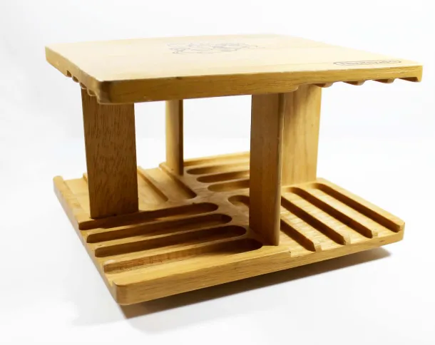 NES Vintage Beechwood Rotating Game Holder