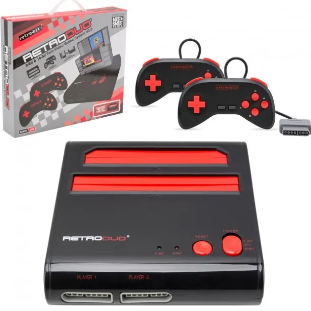 New Red Retro Duo System - Plays NES and SNES