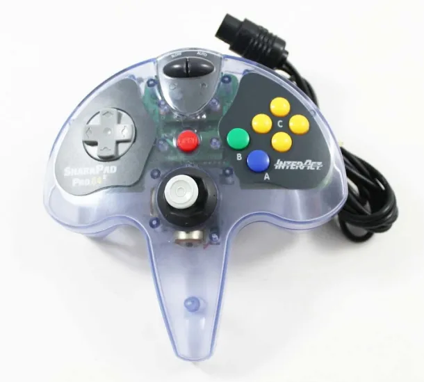Nintendo 64 N64 Interact Shark Pad Pro 64 2 Controller (Clear)
