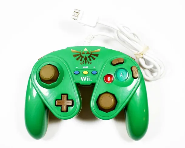 Nintendo Wii U Zelda Green Wired Fight Pad Controller
