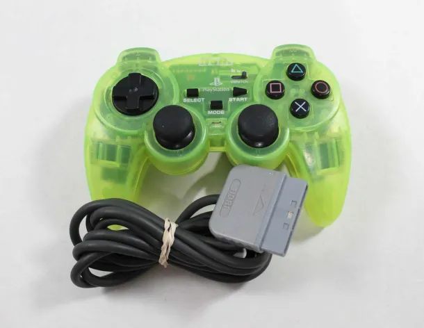 Playstation 1 PS1 Hori SinDuo Pad - Green Skeleton