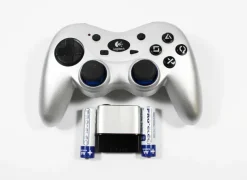 Playstation 2 PS2 Logitech Silver Controller with Receiver