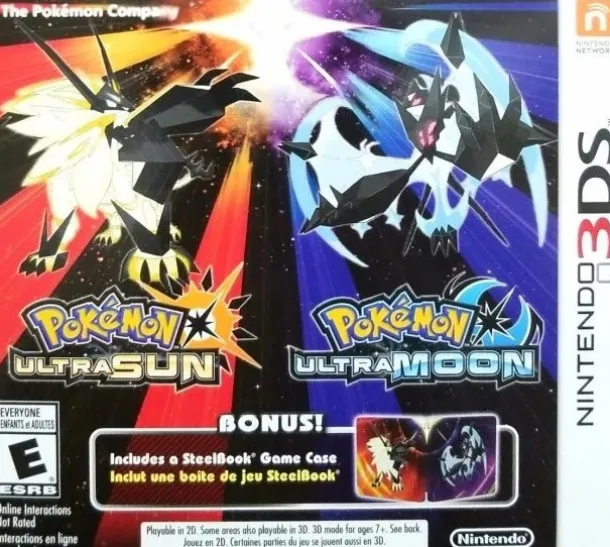 Pokemon Ultra Sun and Pokemon Ultra Moon Steelbook Dual Pack