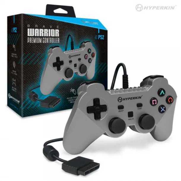 Premium PS2 "Brave Warrior" Controller - Silver