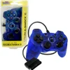 PS2 New CLEAR BLUE Wired Controller