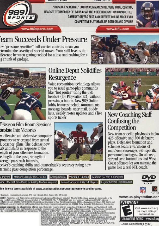 PS2 NFL Gameday 2004