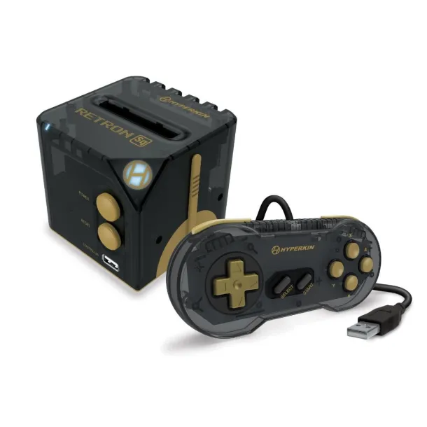 RetroN Sq: HD Gaming Console - GB / GBC / GBA - Black and Gold