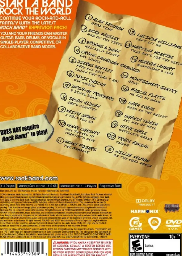 Rock Band Track Pack: Country