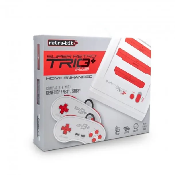 SR3 SuperRetro Trio Plus - 3 in 1 NES/SNES/Genesis HD Console