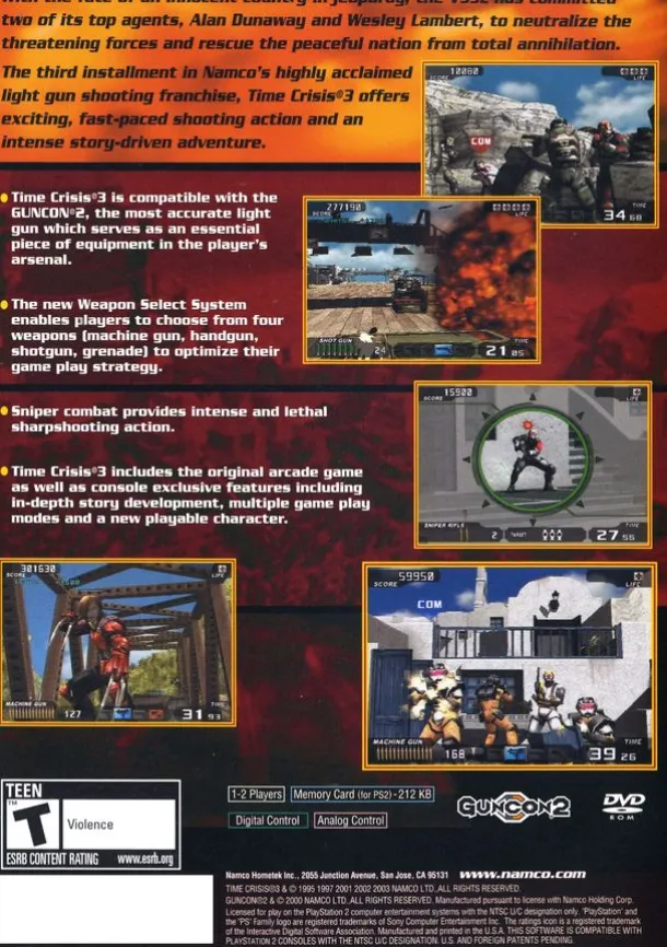 Time Crisis 3 with Guncon2 Gun