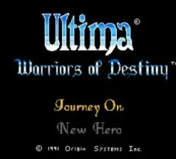 Ultima Warriors of Destiny