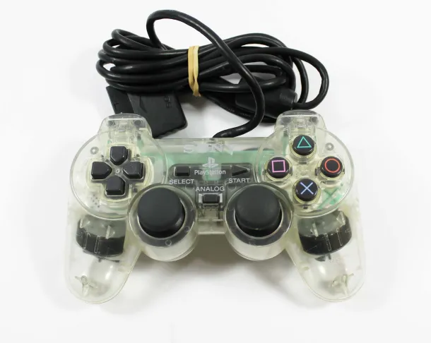 Used Clear Playstation 2 Dualshock 2 Controller