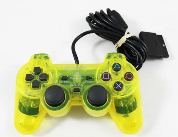 Used Playstation 2 PS2 Dualshock 2 Lemon Yellow Controller